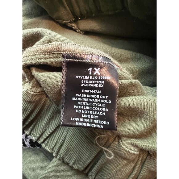 American Bazi Military Green Bomber Style Crop Cargo Jacket  Women's 1X  Grunge - Picture 7 of 9